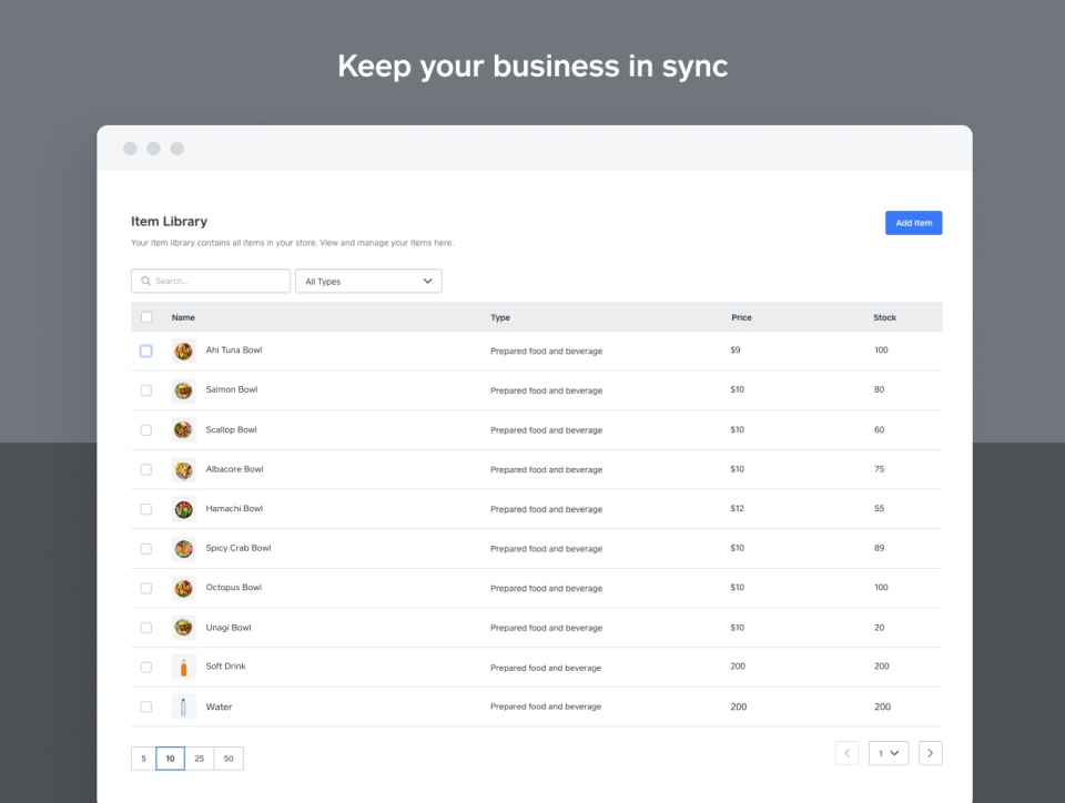 screenshot of Square Online
